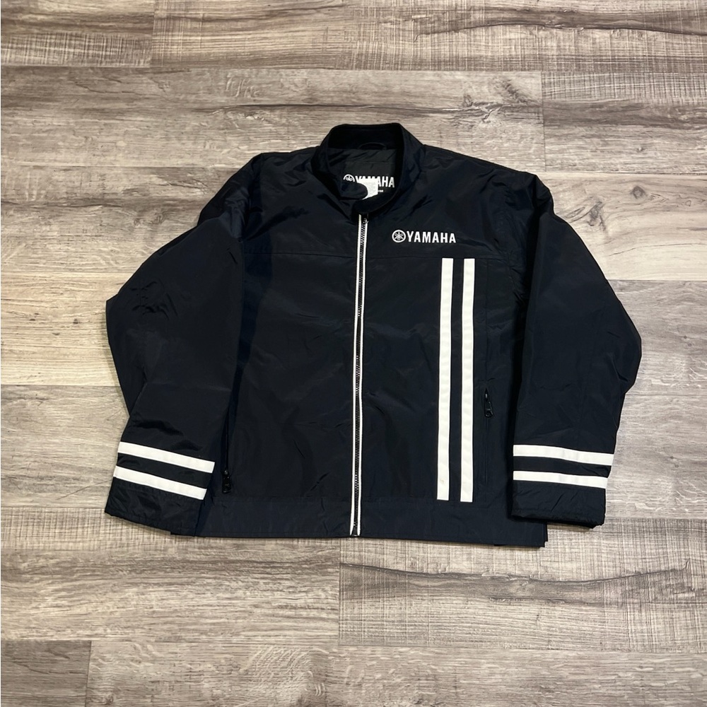 Yamaha Black Womens Utility Jacket with White Accents